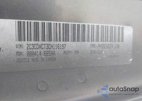 2012 Dodge Charger R/T z USA, uszkodzony, nr VIN 2C3CDXCT3CH116197